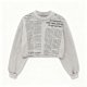 Retro Washed Women's Crop Sweatshirt - Oversized Crew Neck